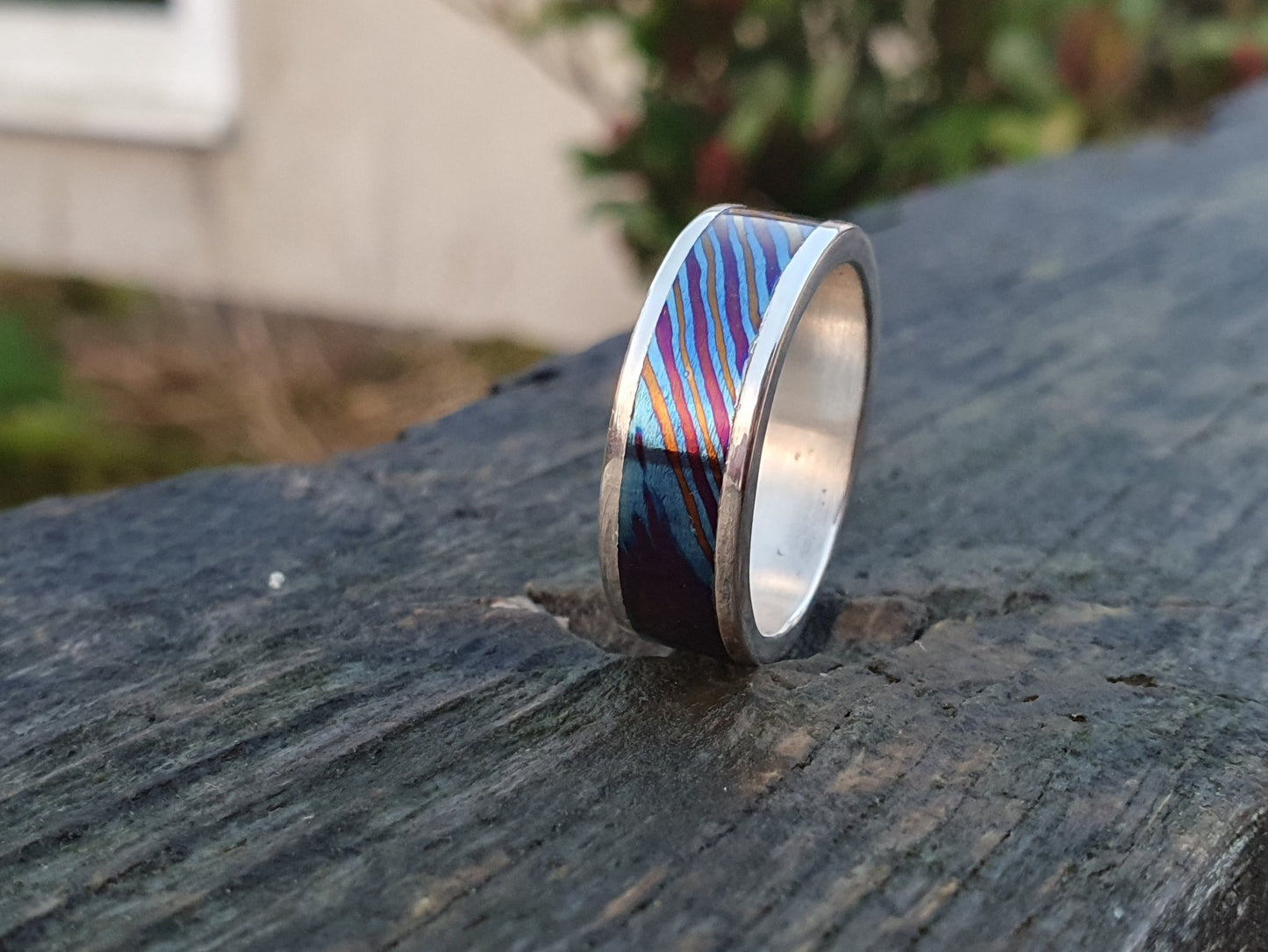 Timascus and Silver Ring - AlfiesHandCrafts