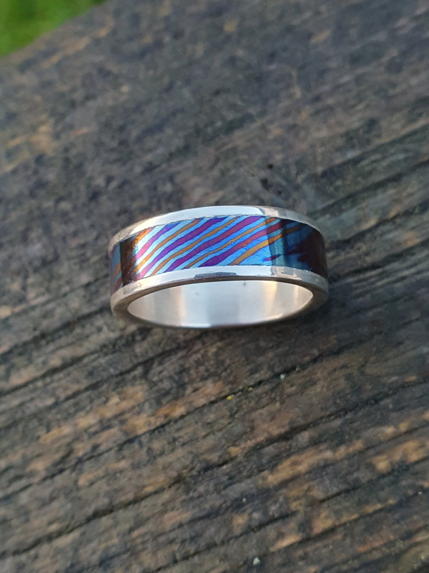 Timascus and Silver Ring - AlfiesHandCrafts