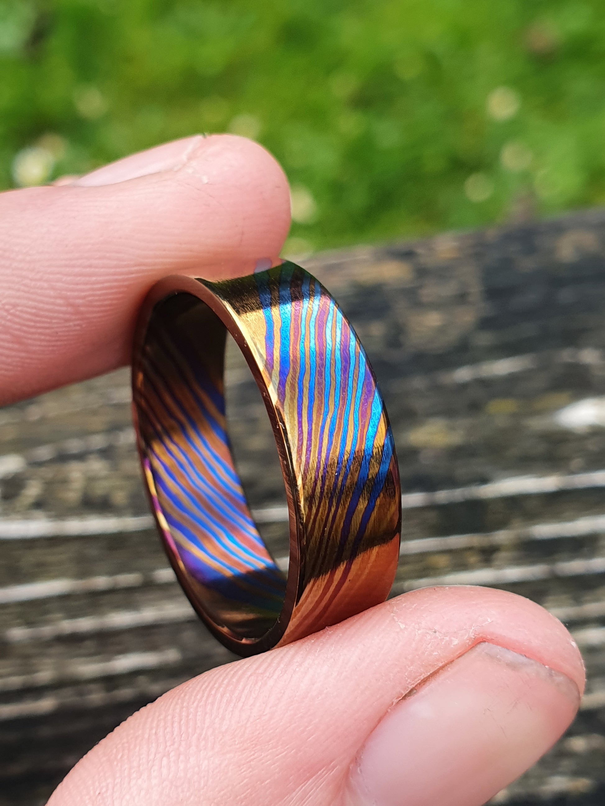 colorful titanium ring 