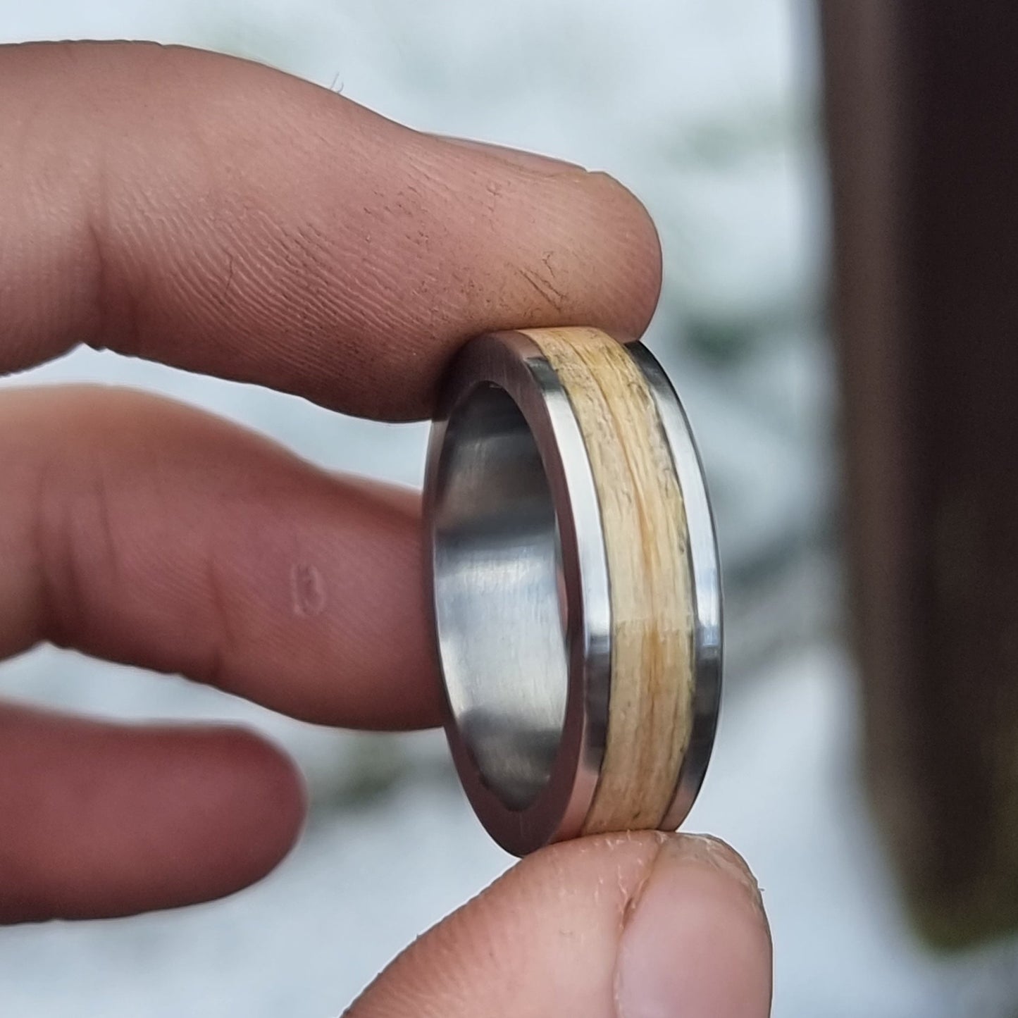 Oak inlay ring