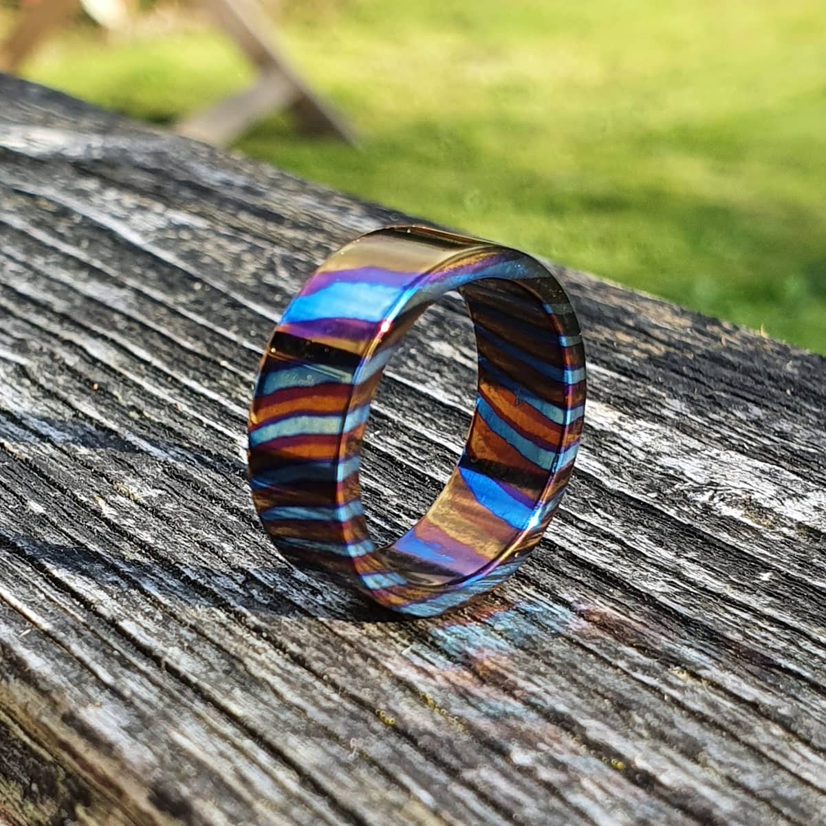 Anodized on sale titanium ring