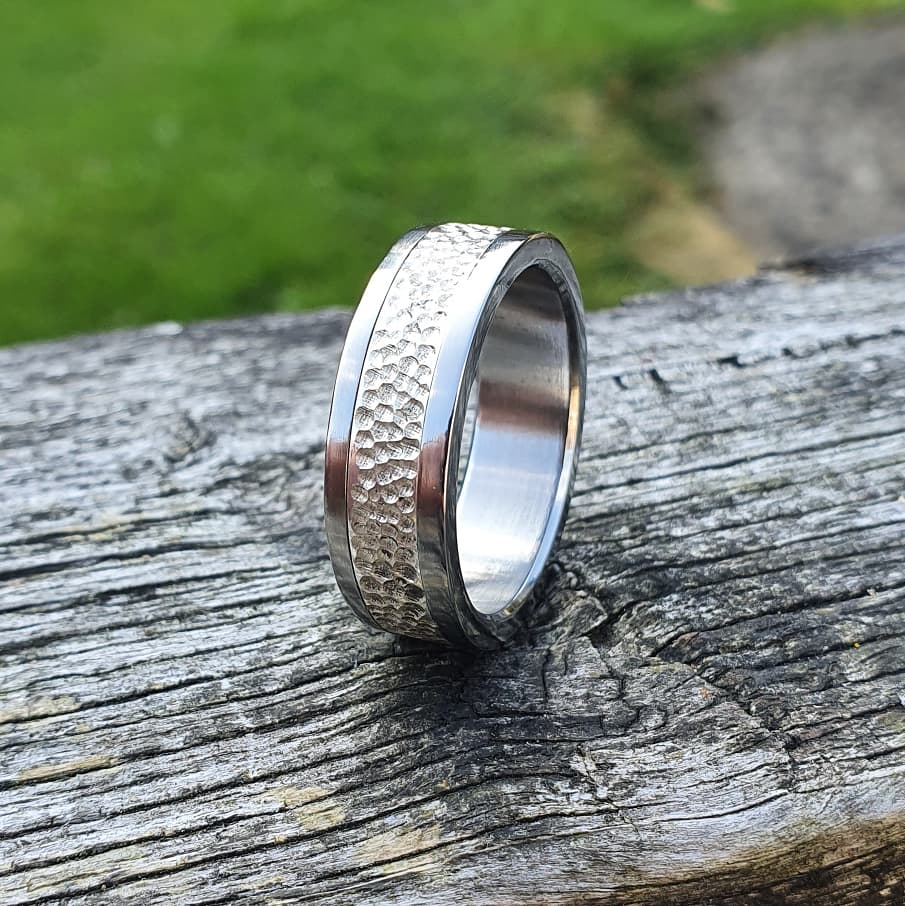 silver inlay ring