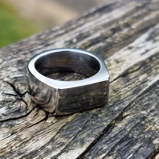 titanium signet ring